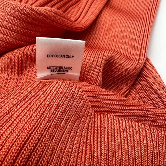 Ronny Kobo Orange Ribbed 2-Piece Set – Crop Top & Maxi Skirt – Size M - Picture 9 of 16